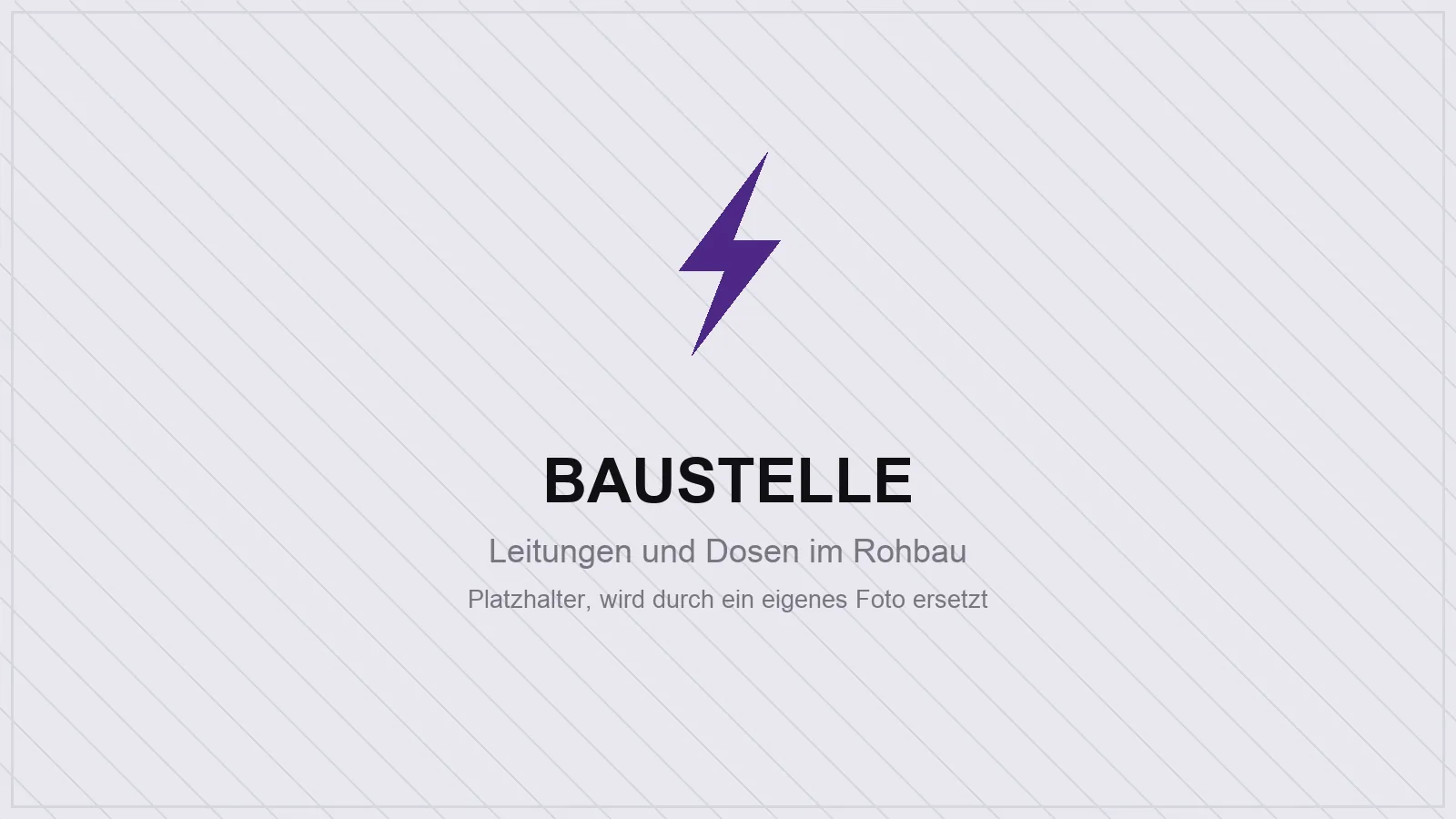 Rohinstallation im Neubau durch Elektro Fraiss