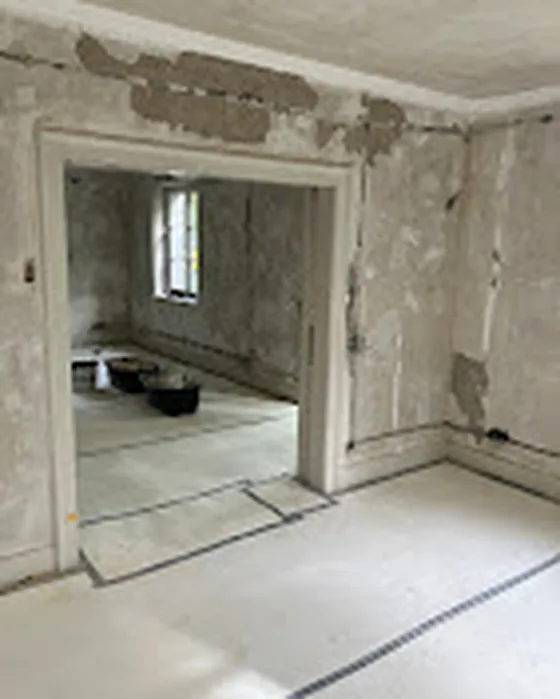 Rohinstallation auf der Baustelle